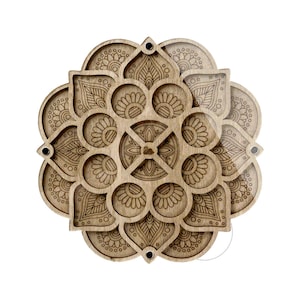 Vassoio portaoggetti per perline in legno con coperchio "Girasole" / Contenitore per perline / Scatola per perline / Strumenti per perline