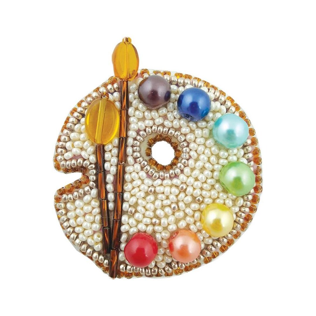 Beadwork Kit for Creating Brooch "palette", DIY Jewelry Making Kit ...