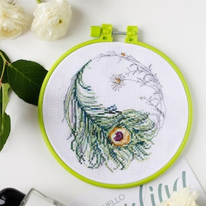 DIY Counted Cross Stitch Kit &quot;Spring pattern&quot; with hoop, Embroidery kit, Home decor, Abris Art A06