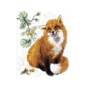 DIY Counted Cross Stitch Kit &quot;Fox&quot;, Embroidery kit, DIY Craft Kit, Home decor