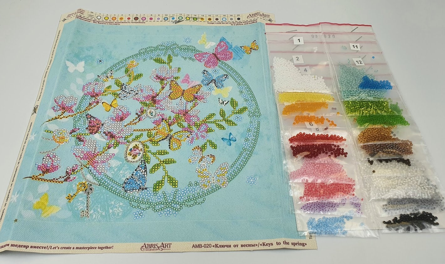 DIY Bead Embroidery Kit on Art Canvas keys to the Spring, Craft Kit, Beading  Pattern, Home Decor, A07 Abris Art -  Norway