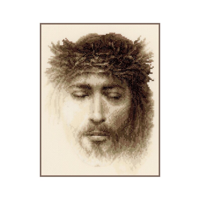 DIY Counted Cross Stitch Kit Vervaco Jesus Etsy