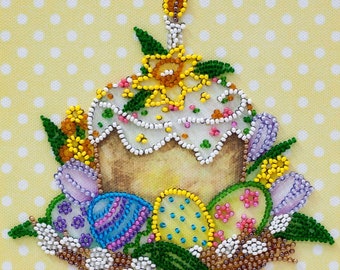 DIY Bead Embroidery Kit on art canvas "Holy holiday", Beading pattern, Home decor, A04 Abris Art