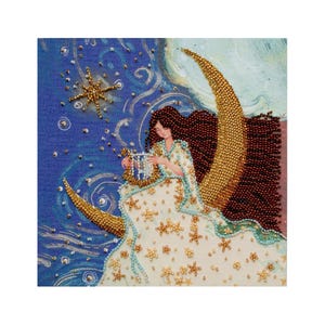 DIY Bead Embroidery Kit &quot;Andromeda&quot; | Abris Art Beading Pattern Kit for Adults A27 | Handmade Home Decor on Art Canvas | Craft Kit |