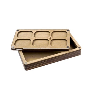 Multilayer bead organizer, Wood bead organizer tray with lid, Seed bead storage container case