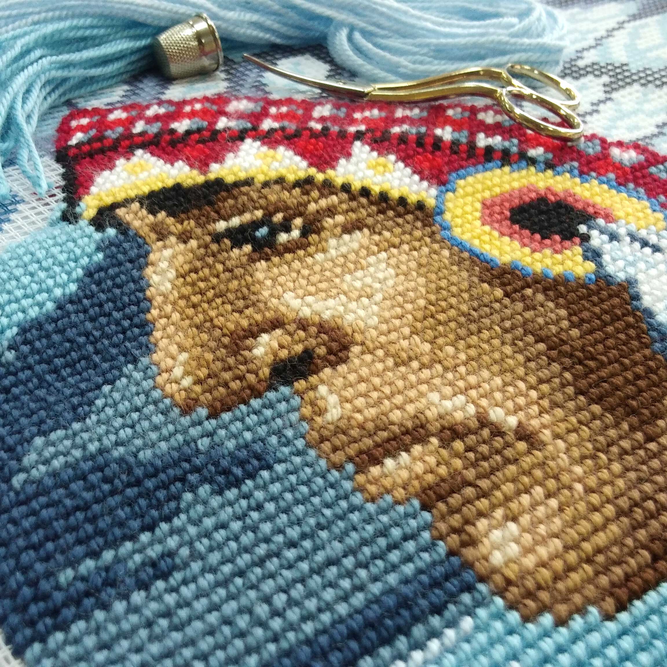 DIY Needlepoint Pillow Kit Native American Etsy