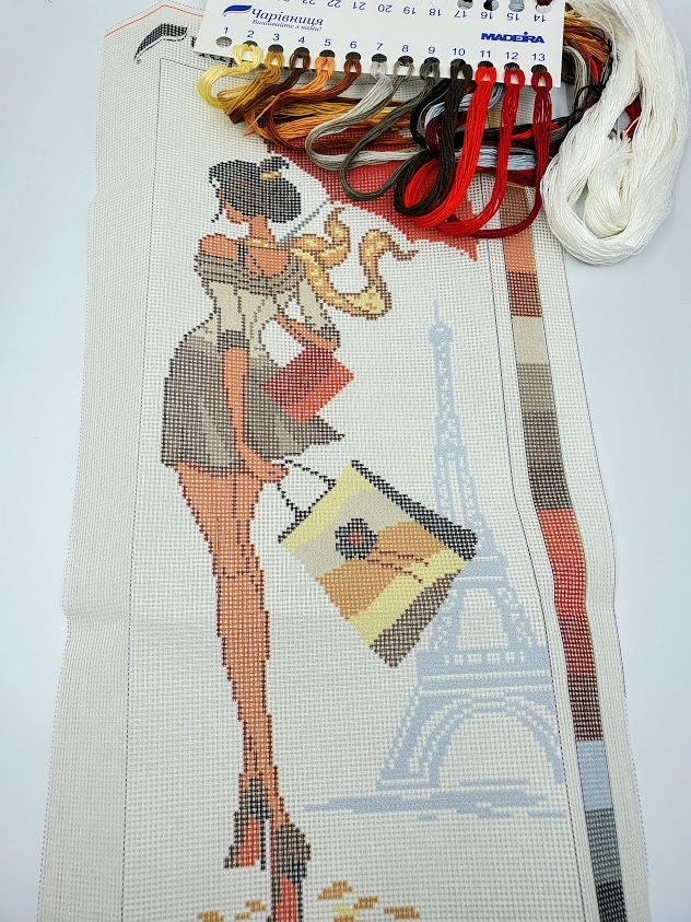 DIY Needlepoint Kit Cross Stitch Kit Parisian Etsy