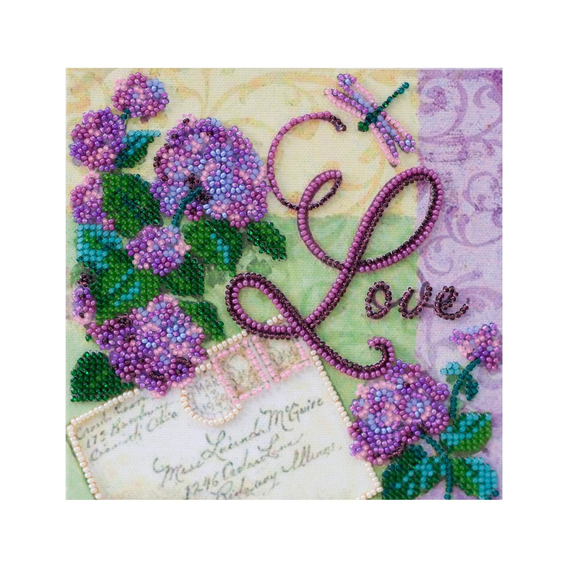Bead Embroidery Kit on art canvas Love Bead Etsy