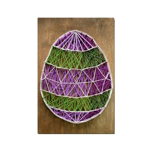 String Art Creative DIY Kit "Easter Egg" 7,5" x 11,4" / 19,0 x 29,0 cm, wanddecoratie