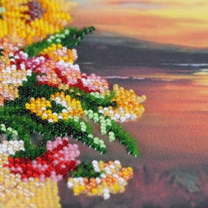DIY Bead Embroidery Kit, Beadwork Craft Kit for Adults, Art Canvas Wall ...