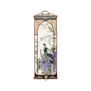 DIY Counted Cross Stitch Kit &quot;Pheasants in wisteria&quot;, Embroidery kit, DIY Craft Kit, Home decor