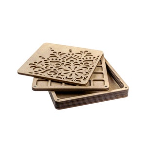 Multilayer bead organizer, Wood bead organizer tray with lid, Seed bead storage container case
