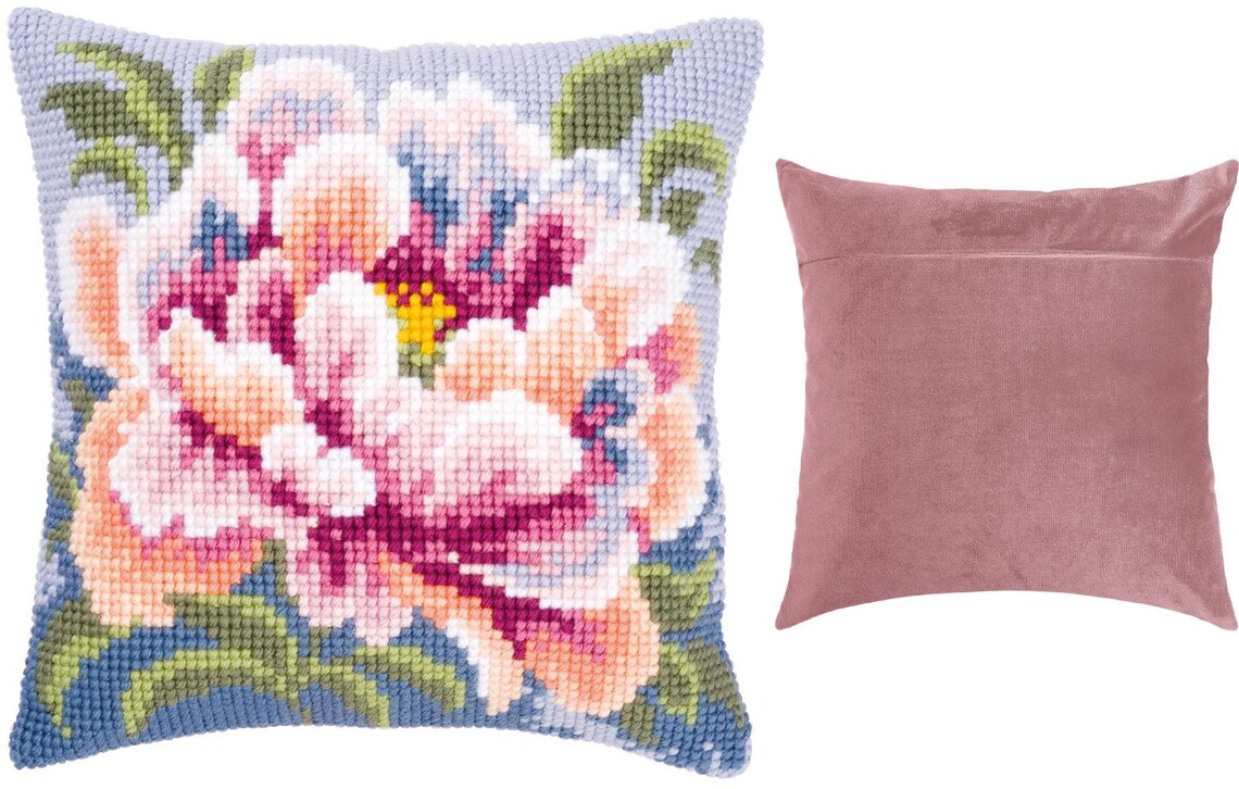 DIY Needlepoint Pillow Kit Vervaco Cross Stitch Cushion Kit Etsy