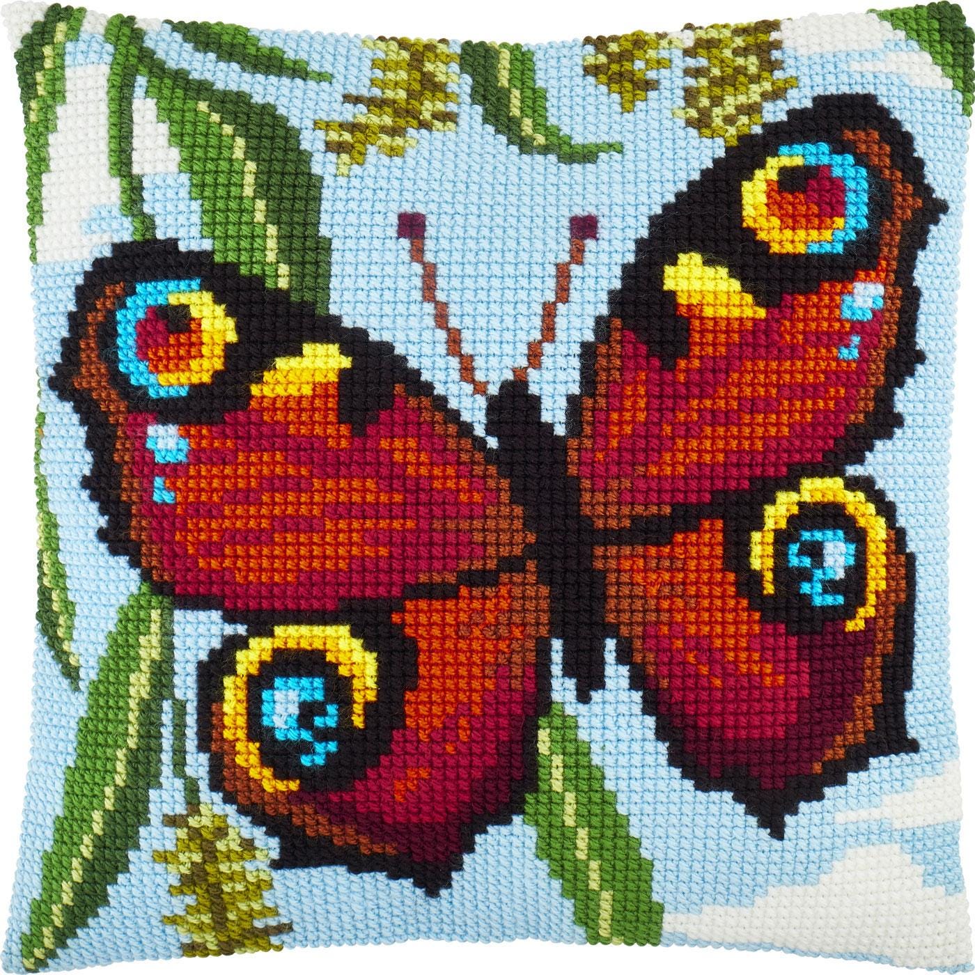 Vervaco Cross Stitch Kit - Foal Cushion, 40x40cm, Cotton Canvas & Acrylic Yarn