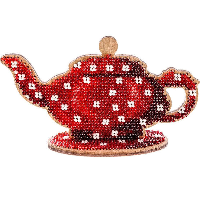DIY Home Decor Kit teapot and Cups Beading Etsy