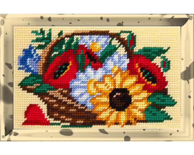 DIY Needlepoint Kit Tapestry Kit Half Cross Stitch Kit Etsy