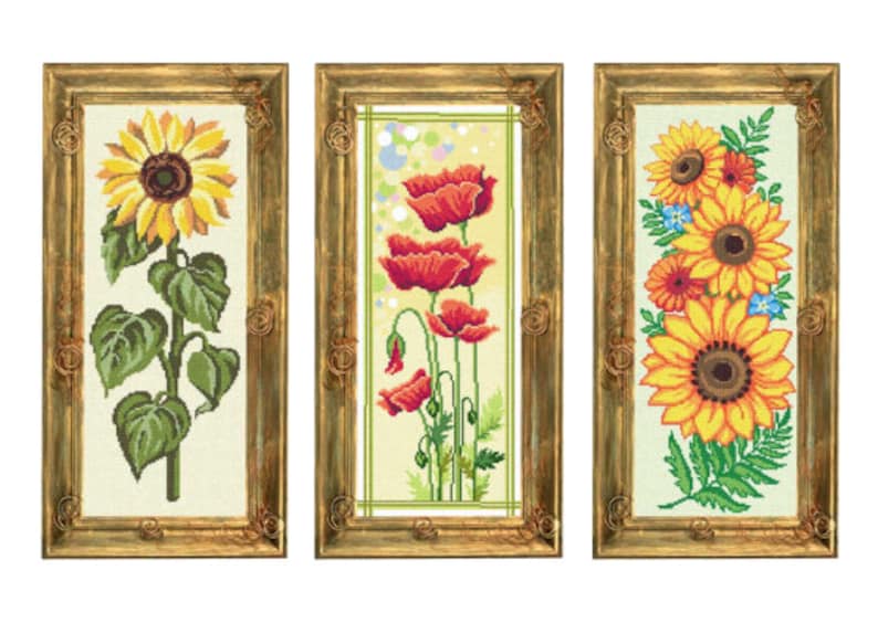Needlepoint Kit Cross Stitch Kit sunflowers and Etsy