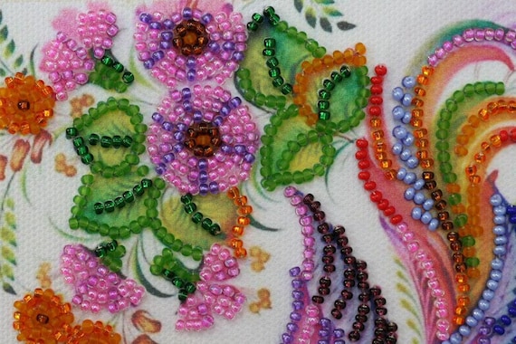 DIY Beaded Bracelet Kit viridian / Bead Embroidery / Jewelry Making Kit /  Handmade Bracelet Kit / Gift for Women / Abris Art A01 