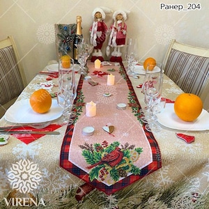 DIY Perlenstickerei Tischläufer Set, Weihnachten Cardinal, Perlenstickerei, Tischläufer