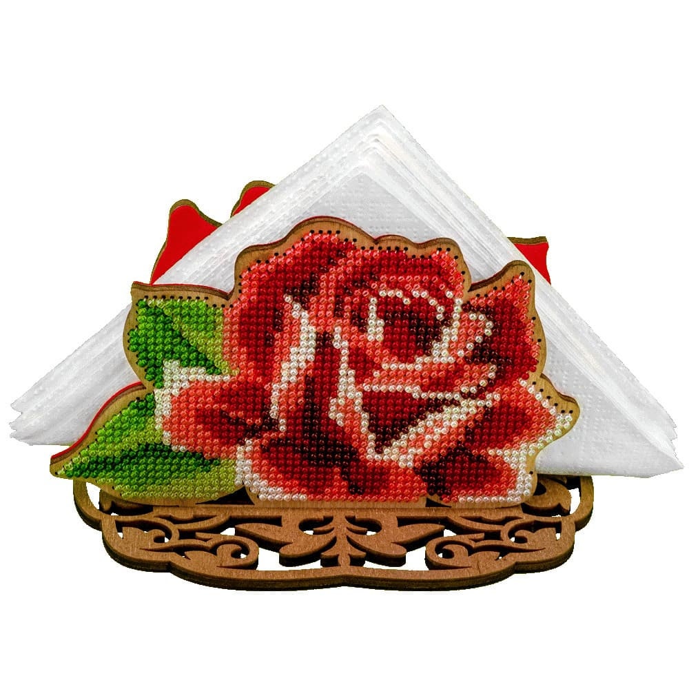 DIY napkin holder kit Rose beading embroidery Etsy