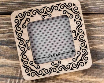 Embroidery frame on magnets, Wooden hoops, Wood frame holder, Cross stitch needlework