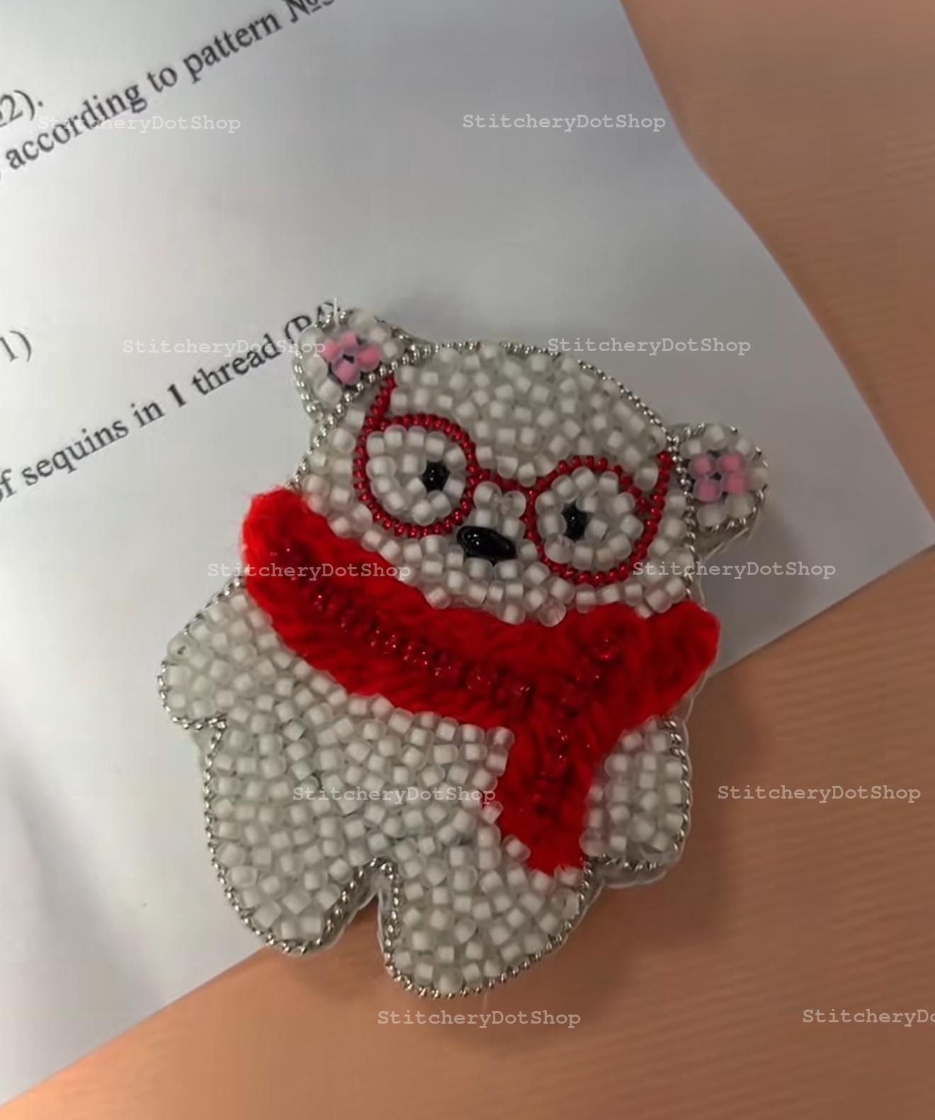 Kit DIY Broche Ours En Perles De Graines - Fabrication De Bijoux Abris Art