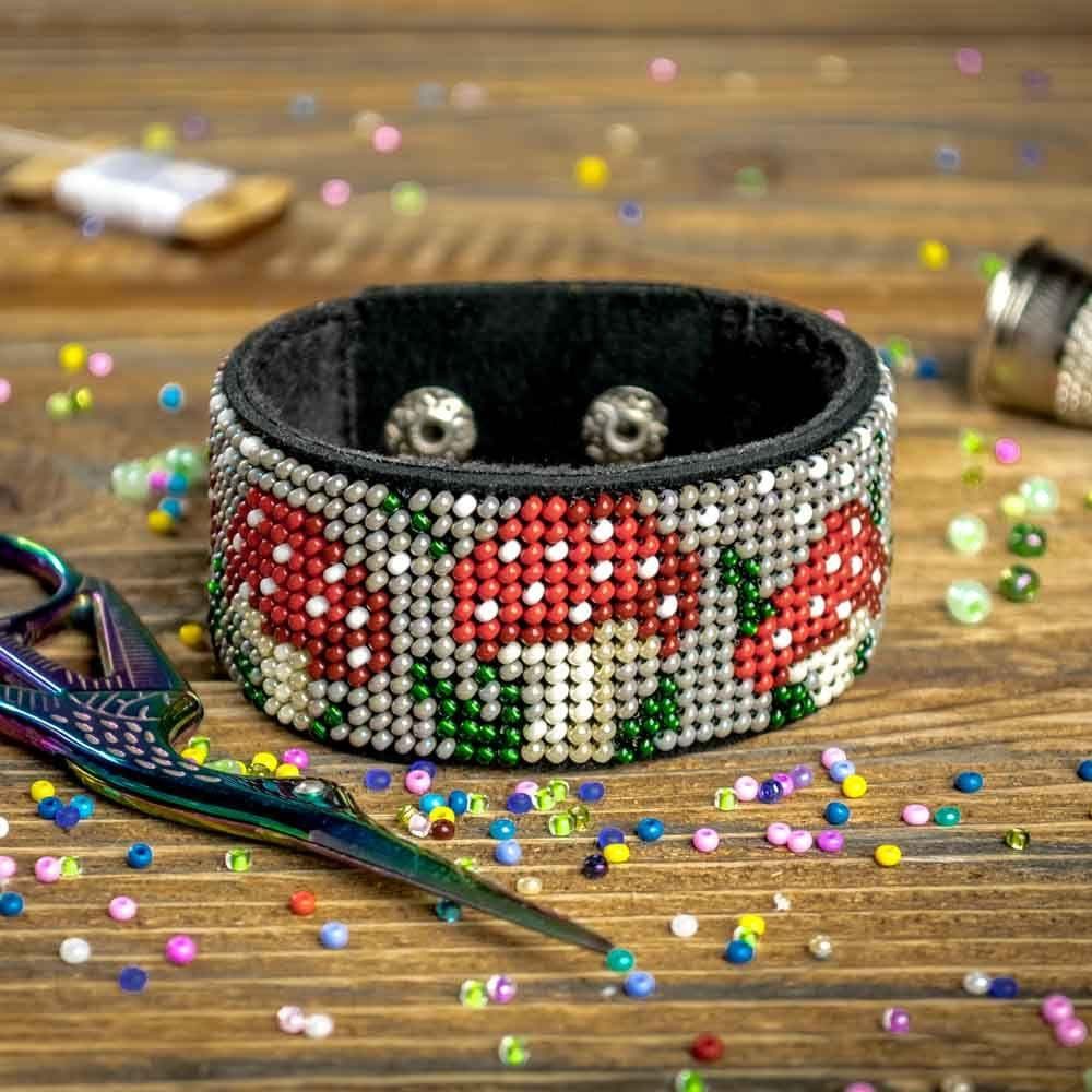 DIY Beading Kit | Blue To Silver Fade Beading Kit | Beaded Bracelet Includes All Jewelry Making Kit Supplies | DIY Kit | Peyote Bracelet | Beading Patterns | Christmas Gift