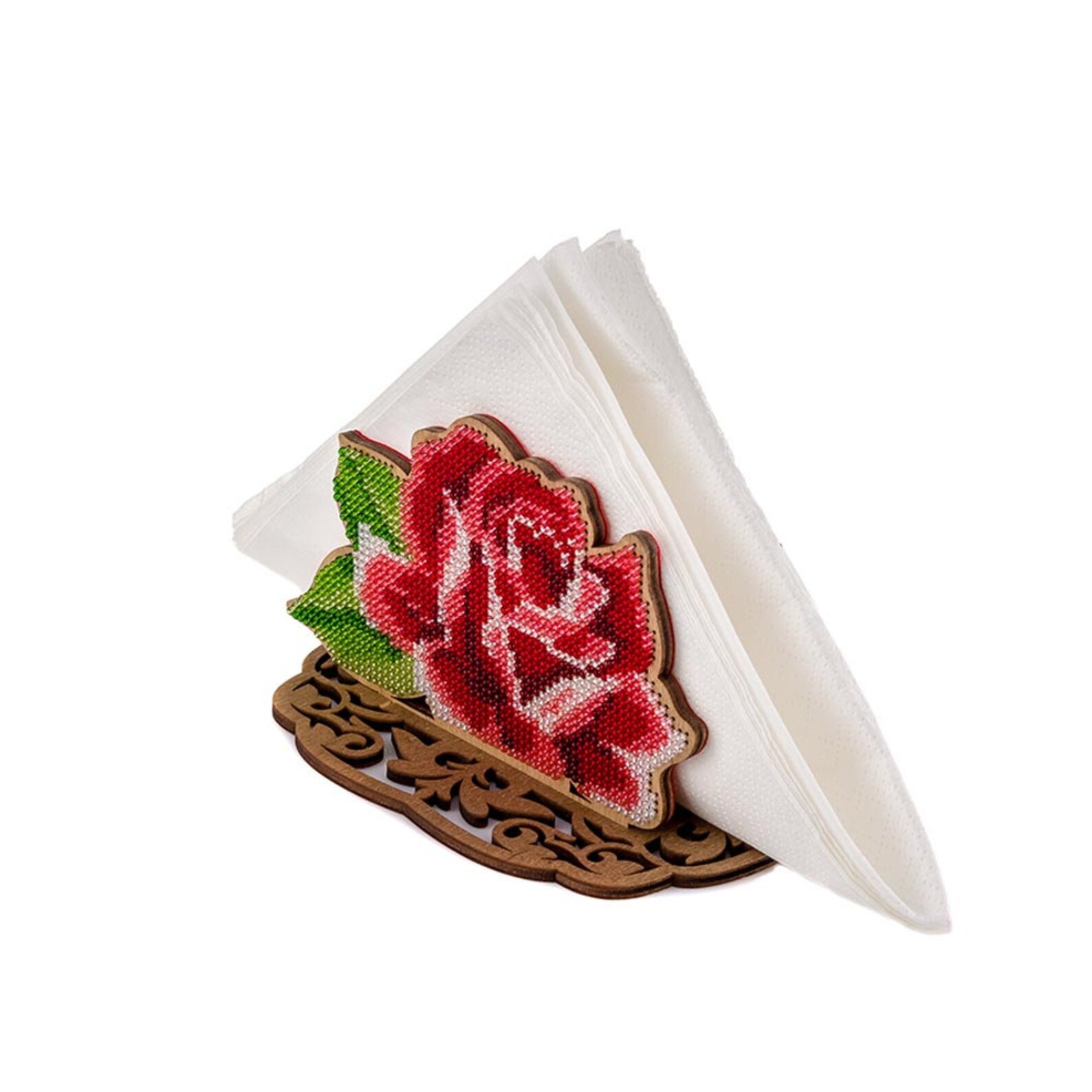 DIY napkin holder kit Rose beading embroidery Etsy