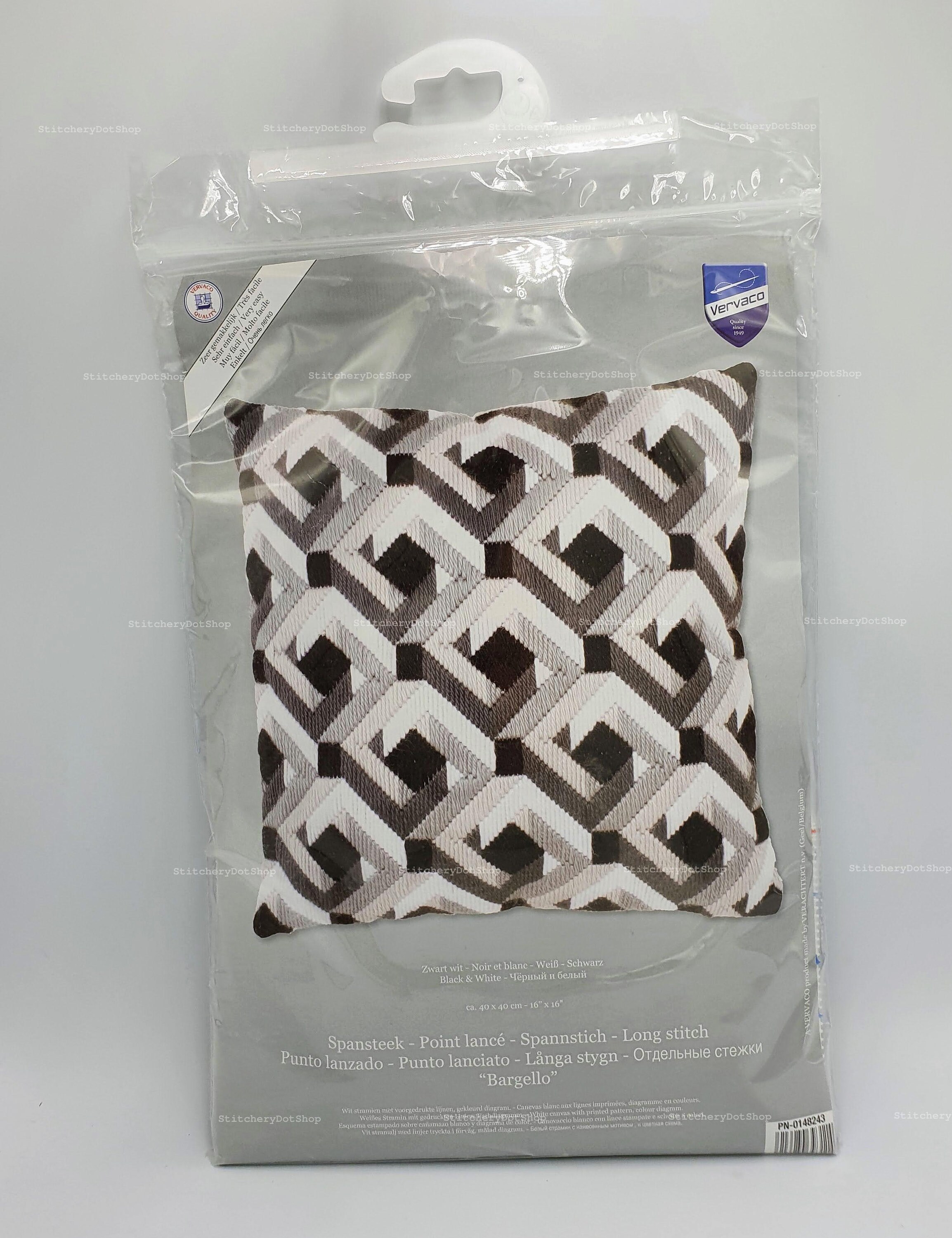DIY Long Stitch Cushion Kit black & White Etsy