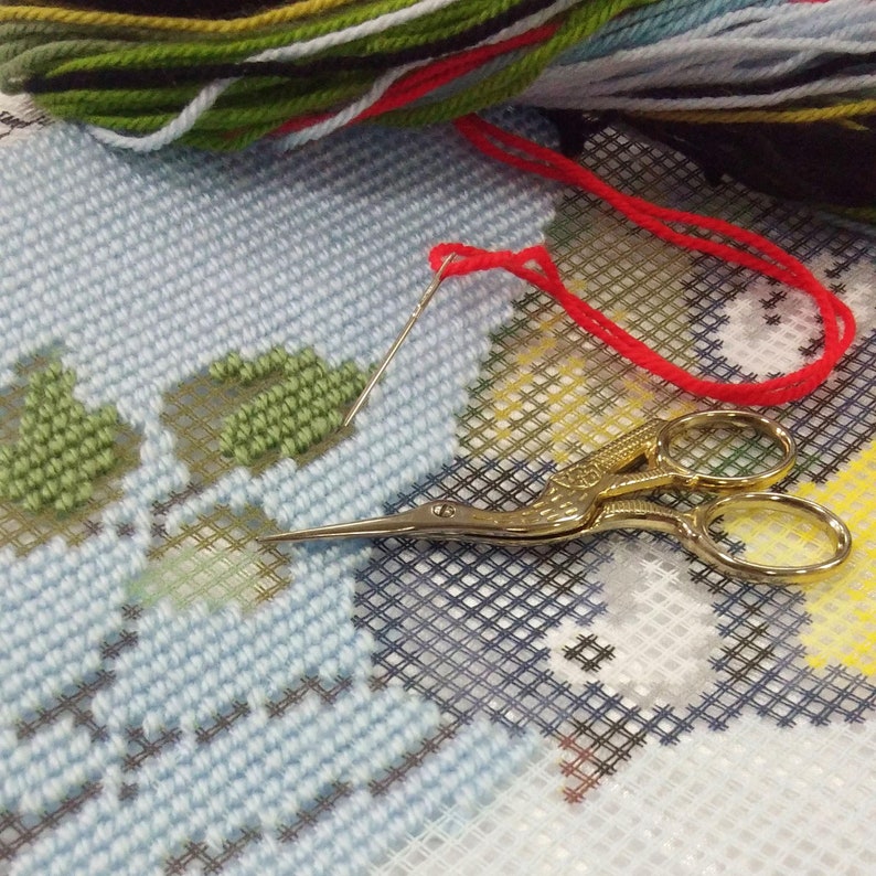 DIY Needlepoint Pillow Kit tit at Her Nest Etsy