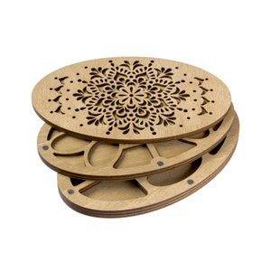 Multilayer bead organizer, Wood bead organizer tray with lid, Seed bead storage container case