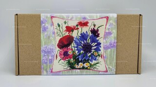 Kitquiver Kit Cuscino All'Uncinetto 43x43 Cm – Animali E Fiori, Per Principianti, Fai Da Te