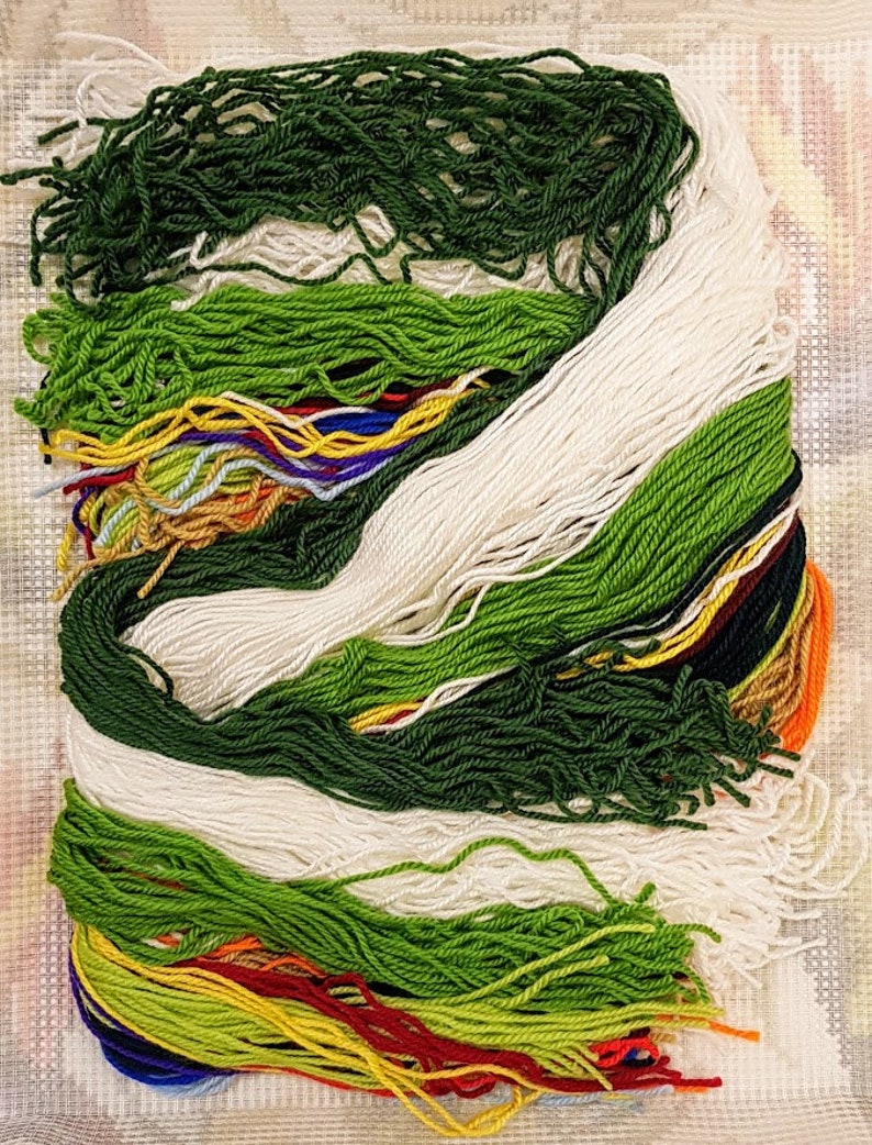 DIY Needlepoint Pillow Kit Tropical flowers Etsy