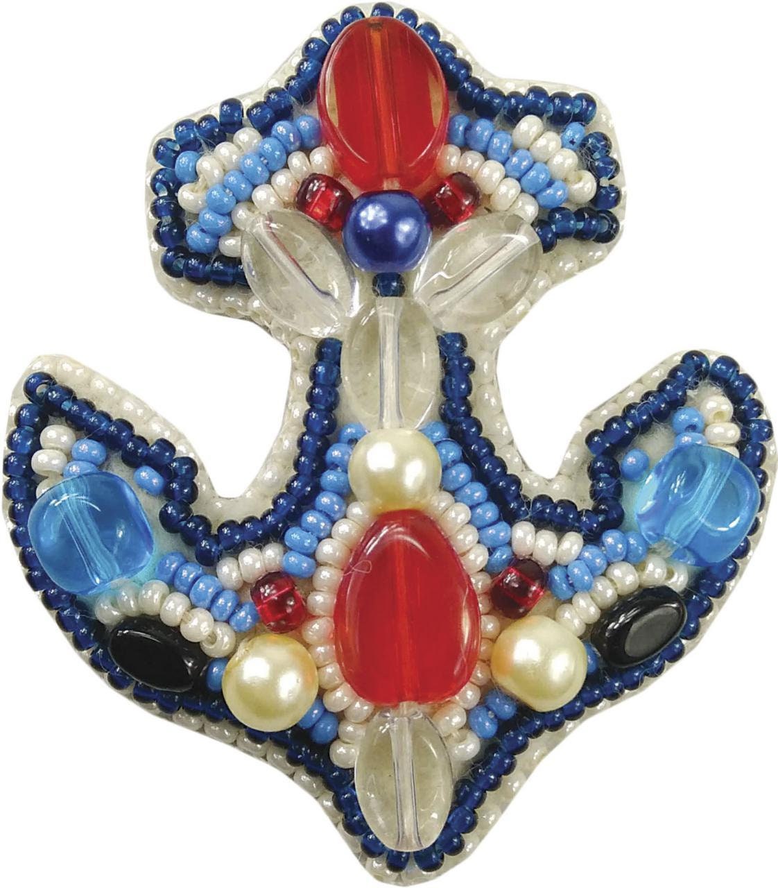 Beadwork Kit for Creating Brooch "anchor", DIY Jewelry Making Kit ...