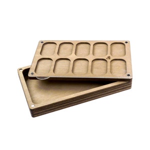Multilayer bead organizer, Wood bead organizer tray with lid, Seed bead storage container case