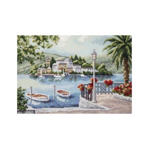 Kit de punto de cruz DIY &quot;Isla Paraíso&quot;, kit de bordado, kit de manualidades DIY, decoración del hogar