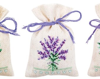 DIY Counted Cross Stitch Kit "Bag kit Provence set of 3"  Embroidery kit, Home decor, Gift for her