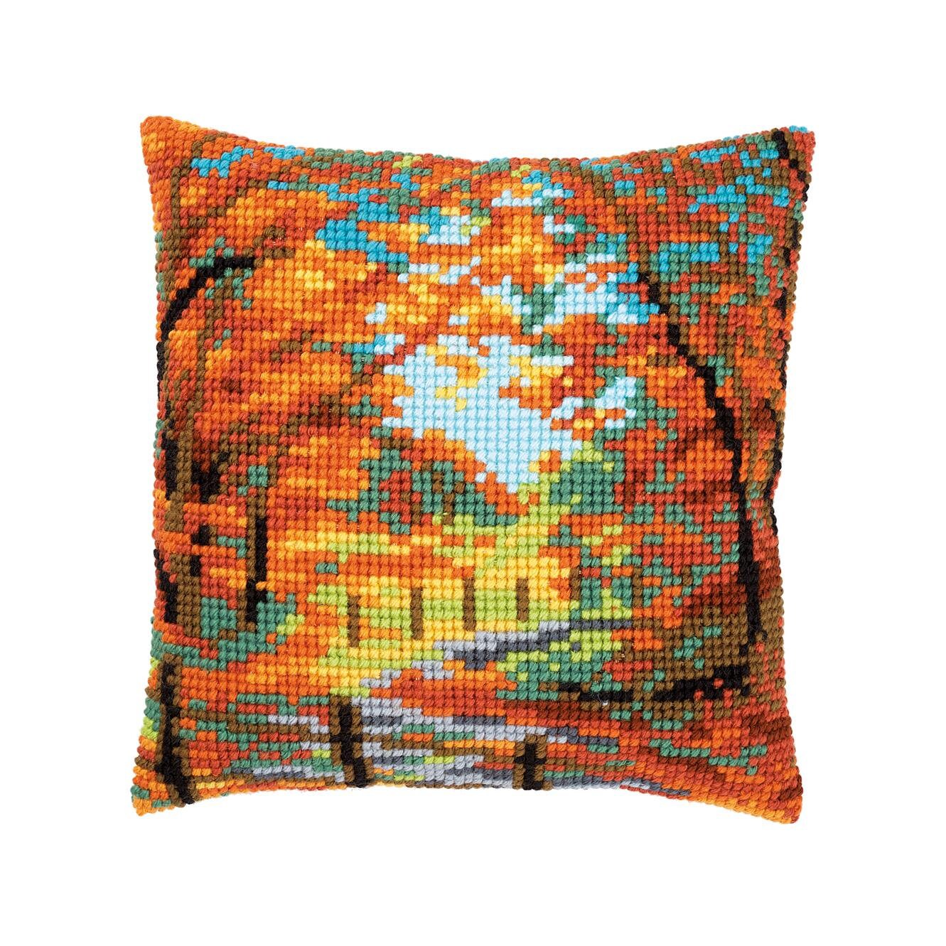 DIY Needlepoint Kit Cross Stitch Cushion Kit AUTUMN Etsy
