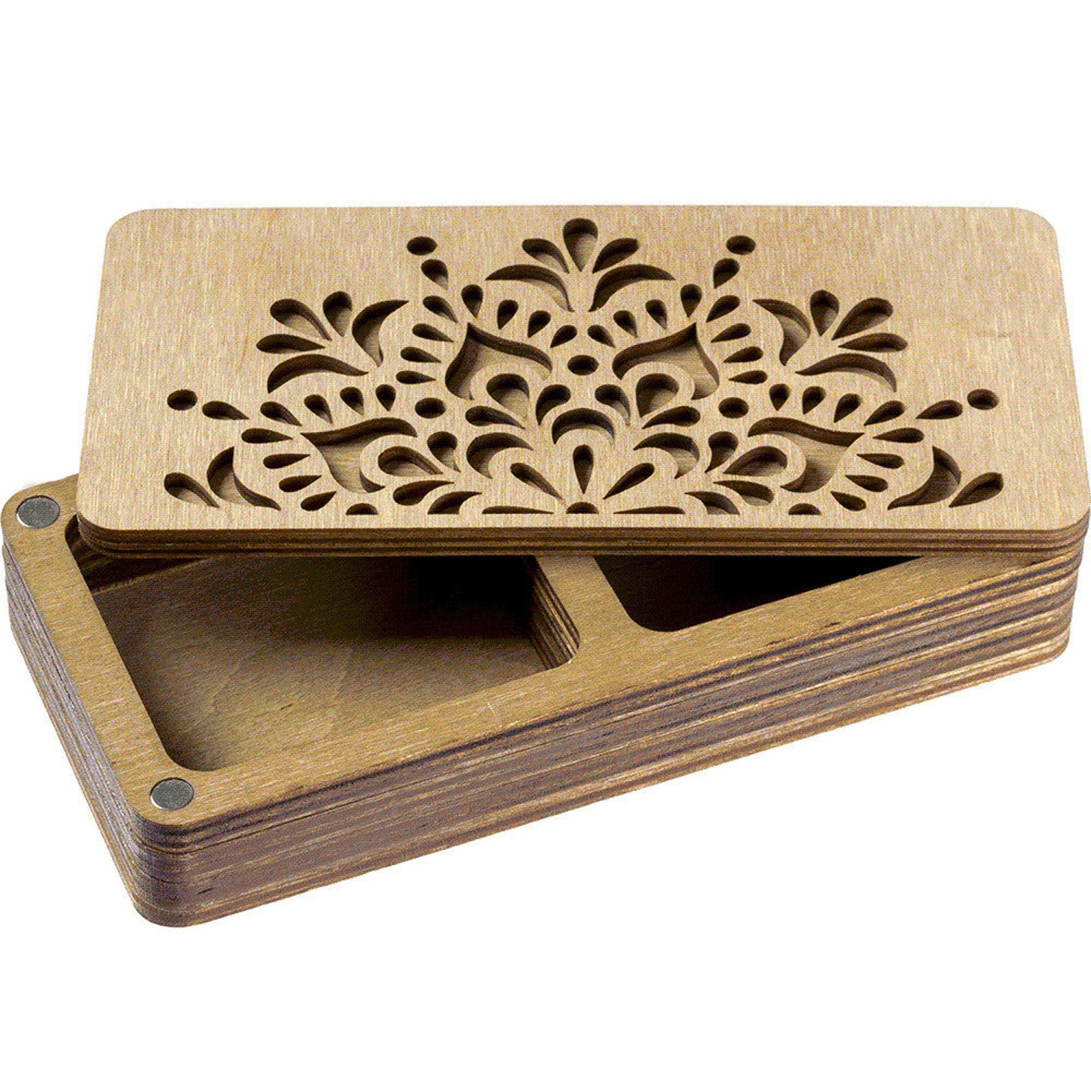 Needlework Holder Wood Bead Organizer Tray With Wooden Lid Etsy