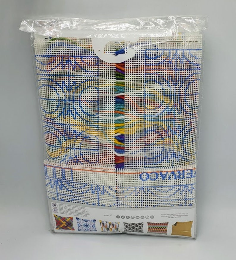 DIY Needlepoint Kit Long Stitch Cushion Kit varicolored Etsy