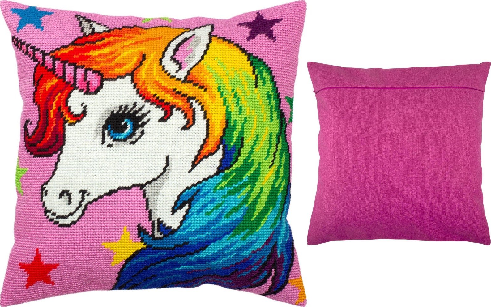 DIY Needlepoint Pillow Kit unicorn Tapestry Etsy