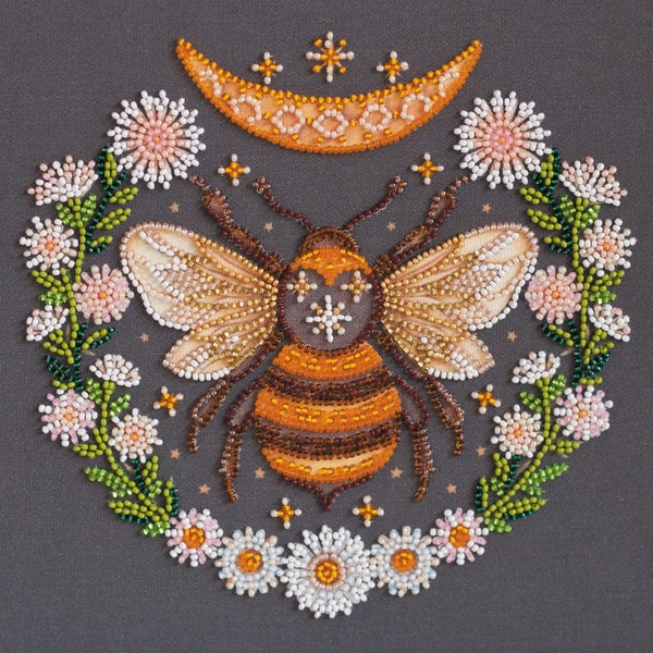 Kit de broderie de perles bricolage sur toile d'art « Rêve de miel », kit de création, motif de perles, décoration d'intérieur, A07 Abris Art
