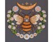 DIY Bead Embroidery Kit on art canvas 'Honey dream', Craft kit, Beading pattern, Home decor, A07 Abris Art 