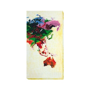 DIY Perlenstickerei Kit auf Art Canvas ""World Map - 3"" | Unikate Perlenarbeit Kit für Home Dekor | B07 Abris Art, Handarbeiten Bastelpackung