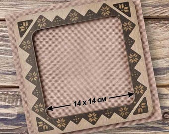 Embroidery frame on magnets| Wooden hoops | Wood frame holder | Cross stitch needlework