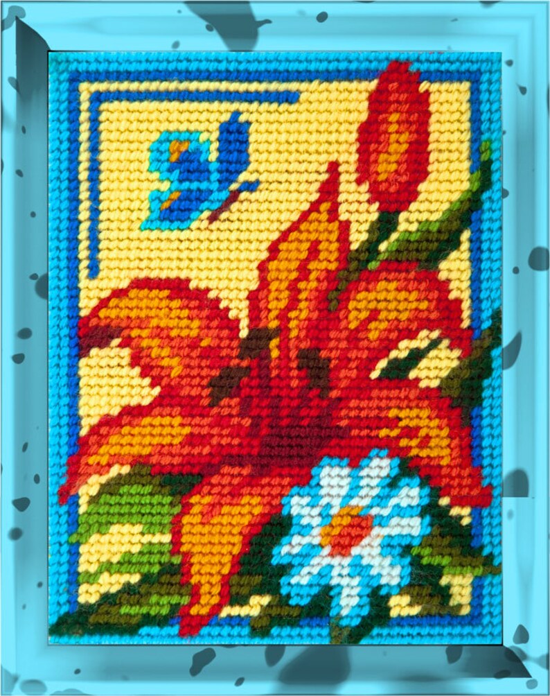 DIY Needlepoint Kit Tapestry Kit Half Cross Stitch Kit Etsy