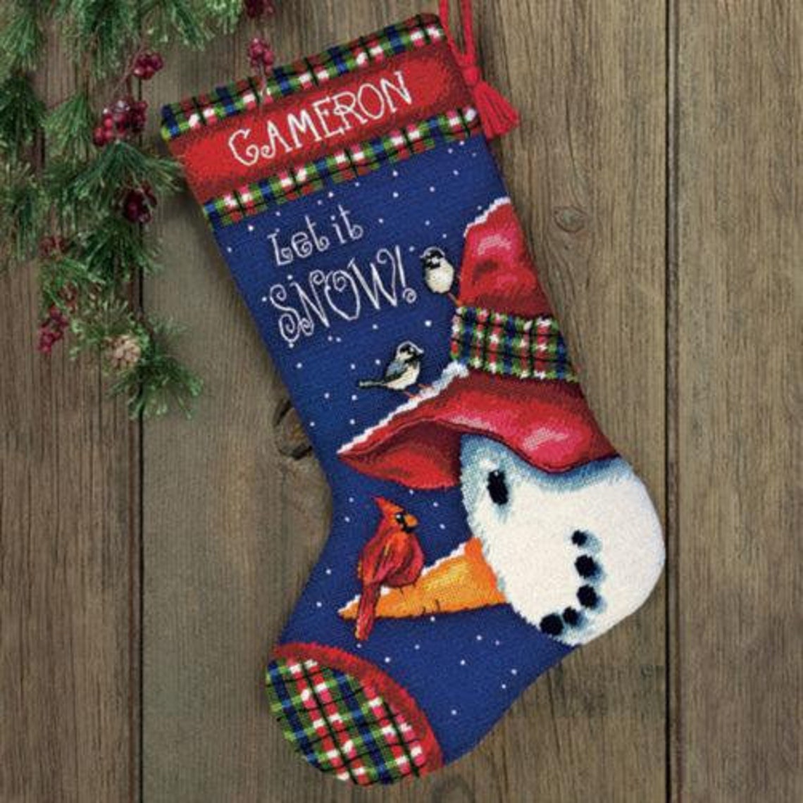 DIY Needlepoint Kit Dimensions Christmas stocking Etsy