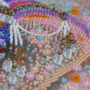 DIY Bead embroidery kit on art canvas Miracle of India Beadwork kit, Abris Art B02, diy needlework craft kit image 6