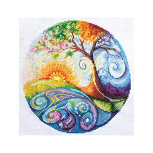 DIY Counted Cross Stitch Kit &quot;First dawn&quot;, Embroidery kit, Home decor, Abris Art A24