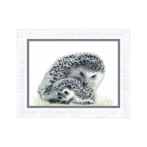 DIY Counted Cross Stitch Kit &quot;Hedgehogs&quot;, Embroidery kit, Home decor